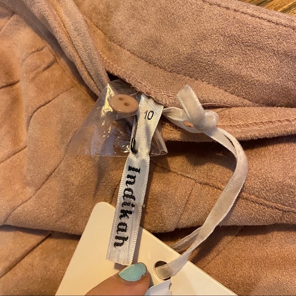 Pink Suade Mini Skirt size 4 - Picture 10 of 10